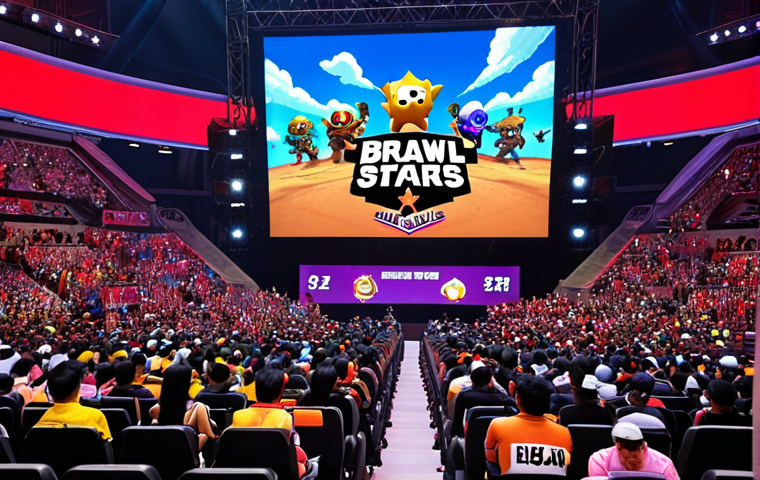 **Image Prompt:** A vibrant, digital arena filled with cheering spectators, showcasing a "Brawl Stars" match on a massive screen. The focus is on the intense gameplay and the energy of a live Malaysian e-sports league event. Include local Malaysian branding and recognizable "Brawl Stars" characters in action.
